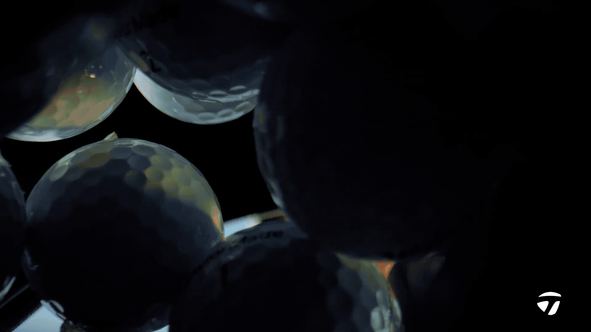 Taylormade golf balls in motion